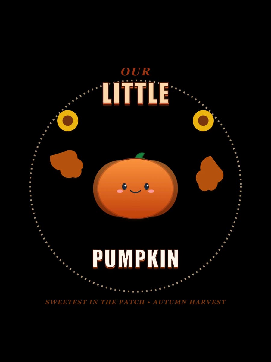 Little Pumpkin storybook botanical autumn harvest wreath