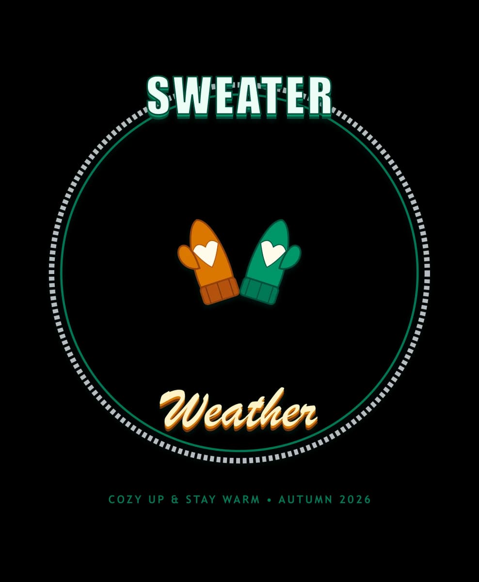 Sweater Weather cable-knit texture and cozy autumn mittens